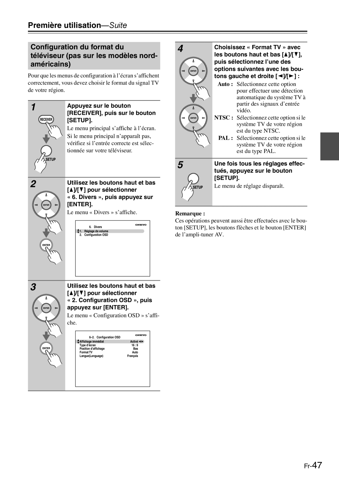 Onkyo AV Reciever manual Enter 