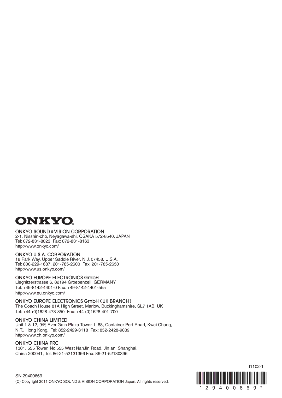 Onkyo C-7030 instruction manual 4 0 0 6 6 