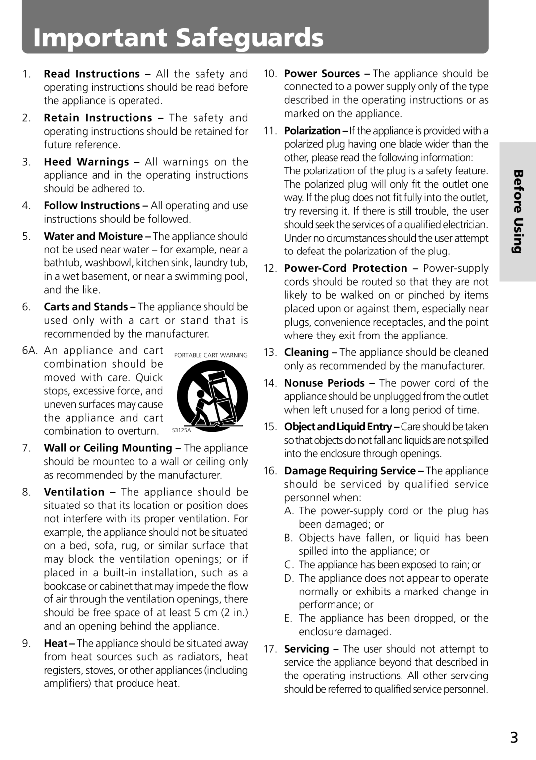 Onkyo C-707CHX instruction manual Before Using, Power-Cord Protection Power-supply 