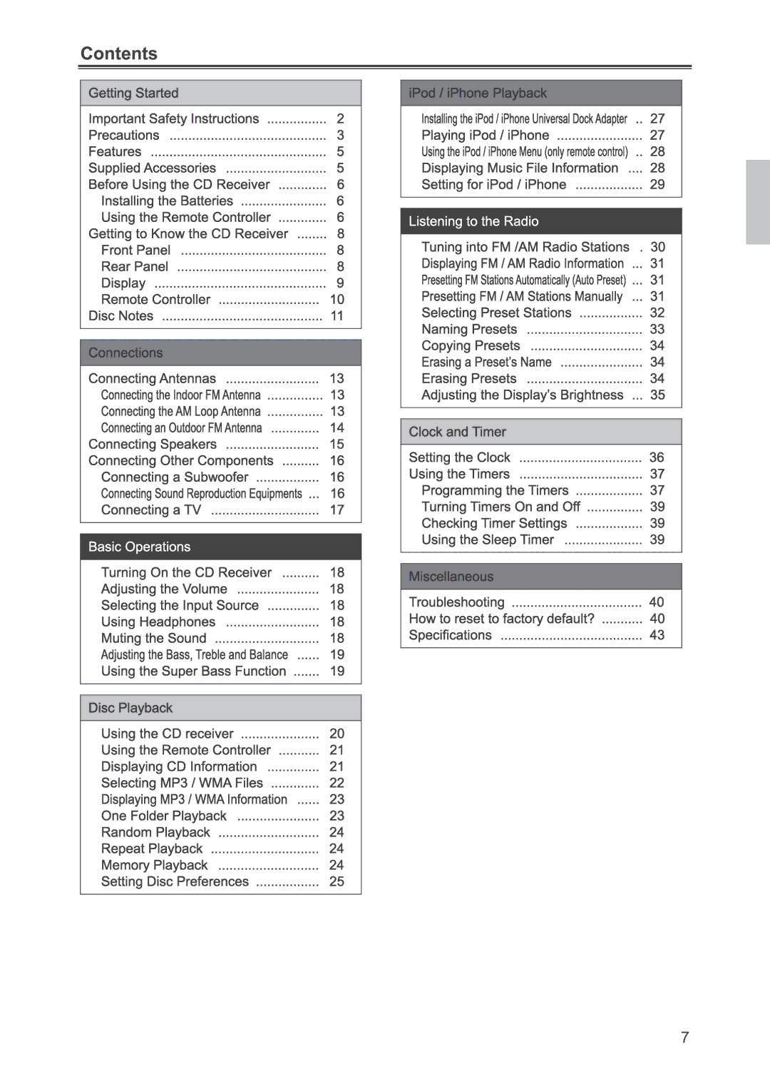 Onkyo CR-445 instruction manual 