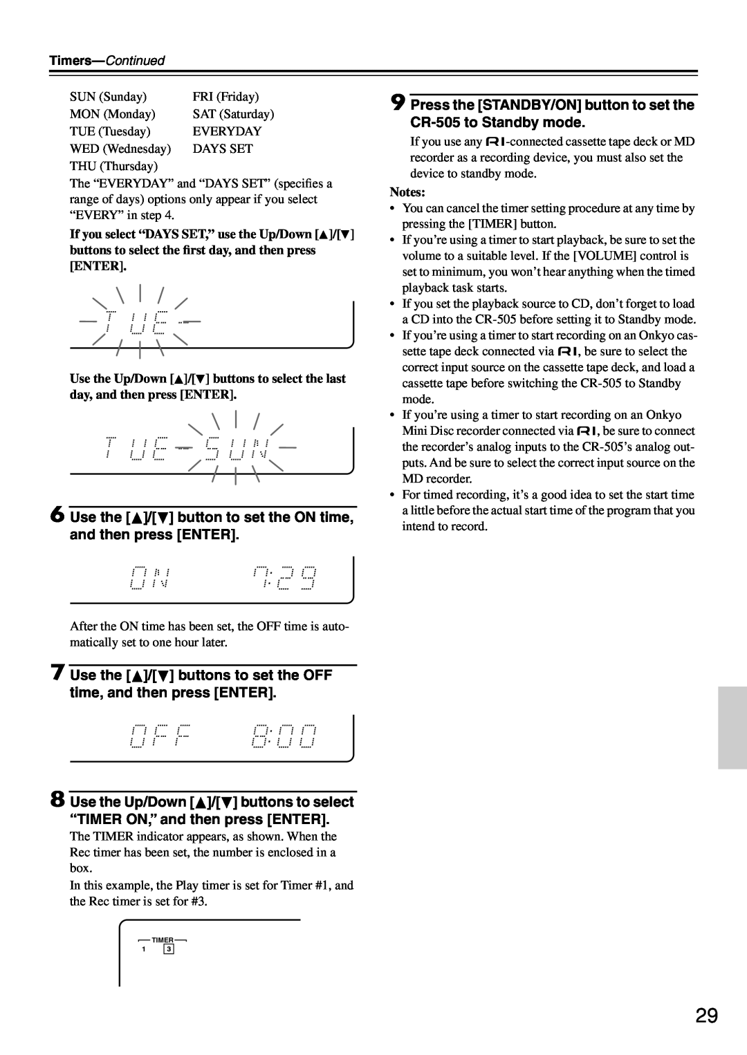 Onkyo CR-505 instruction manual 