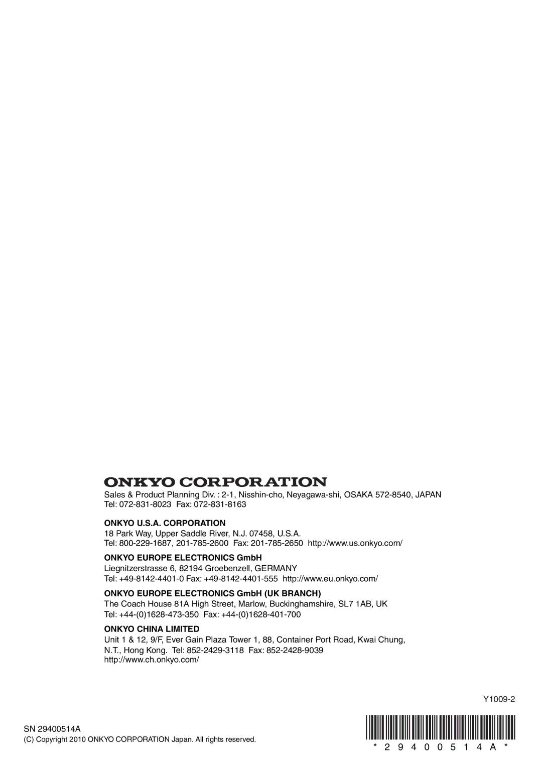 Onkyo DR-645 instruction manual 4 0 0 5 1 4 a 