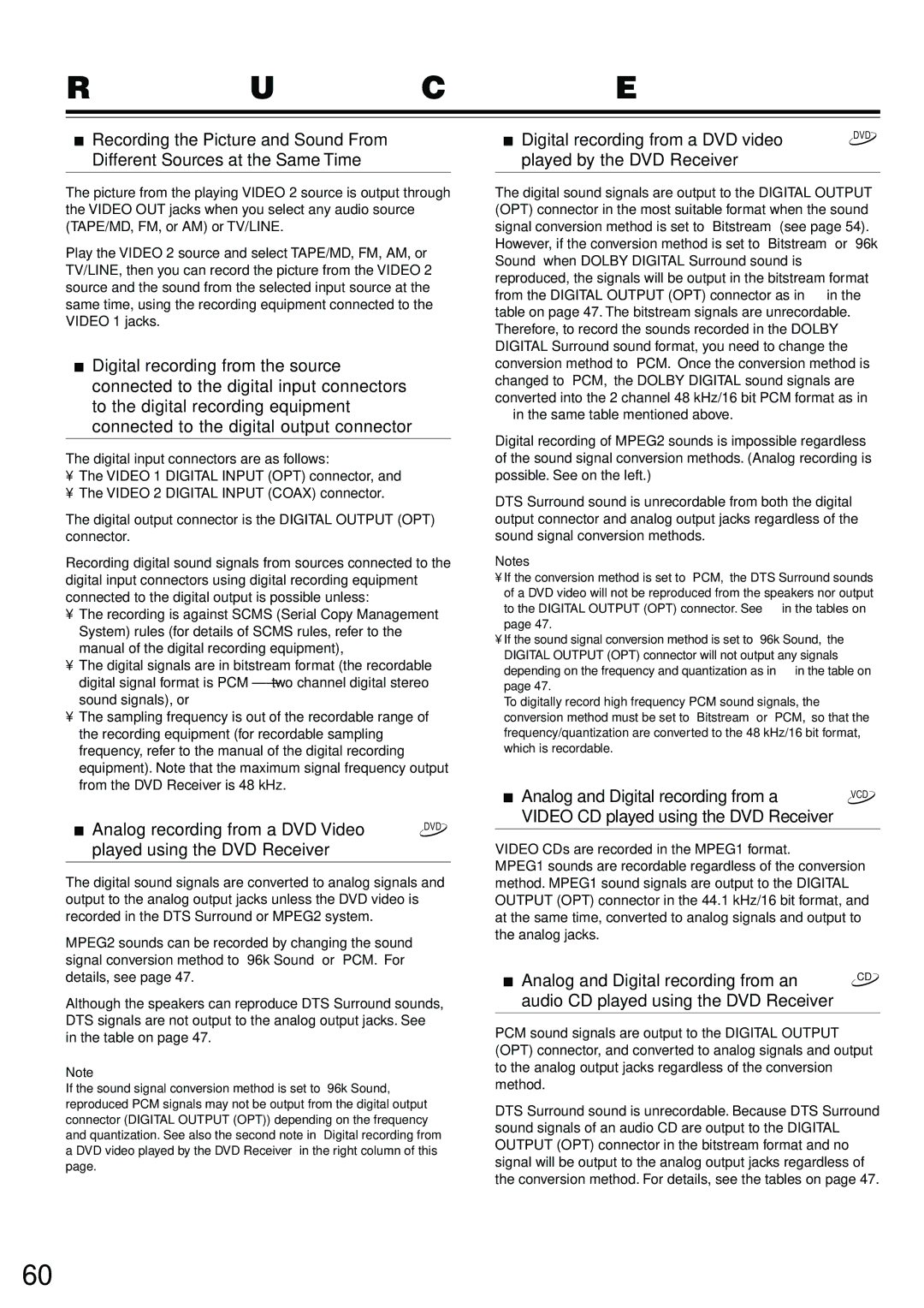 Onkyo DR-S2.0 instruction manual Recording Using the Connected Equipment 