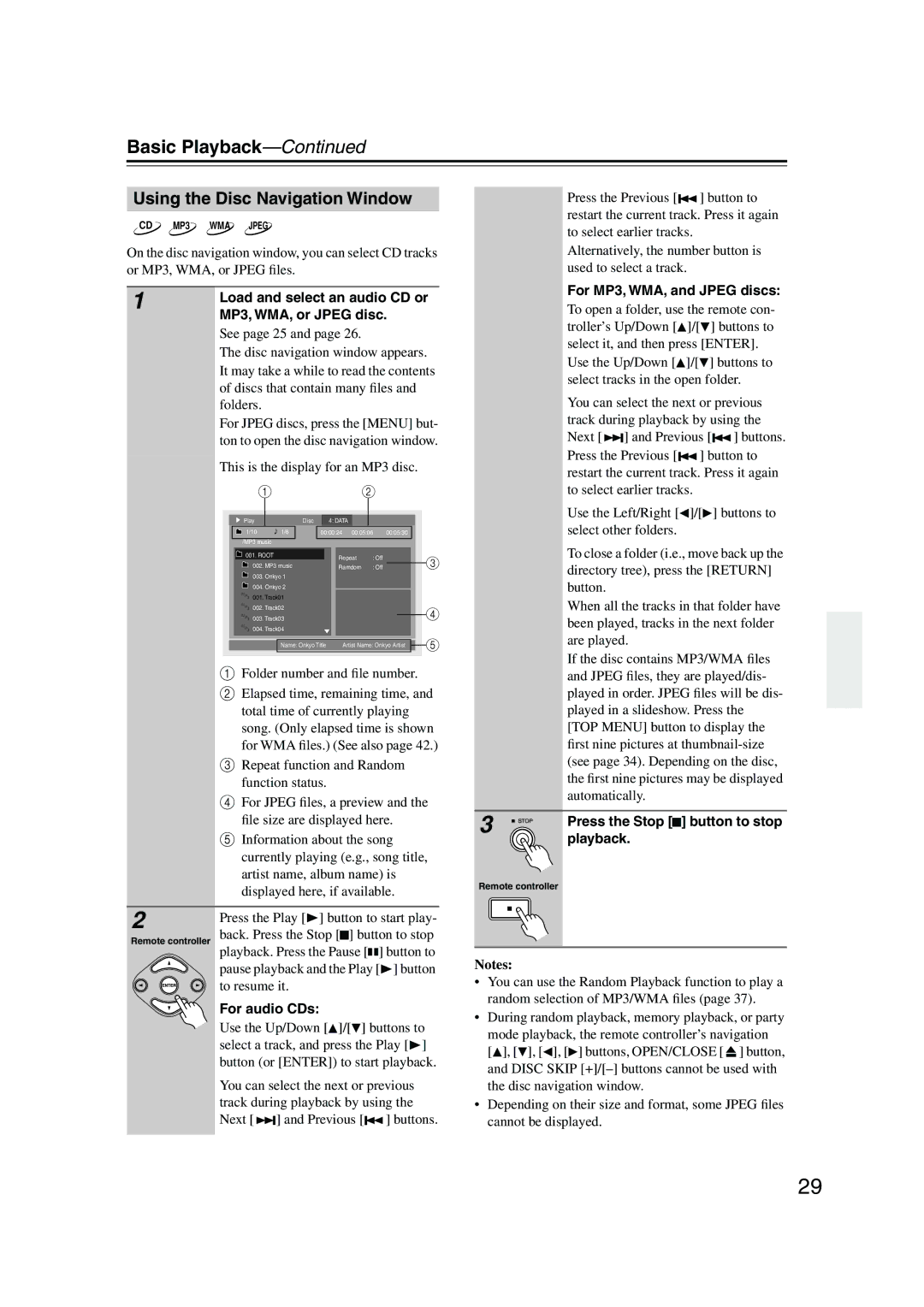 Onkyo DV-CP706 instruction manual Using the Disc Navigation Window 