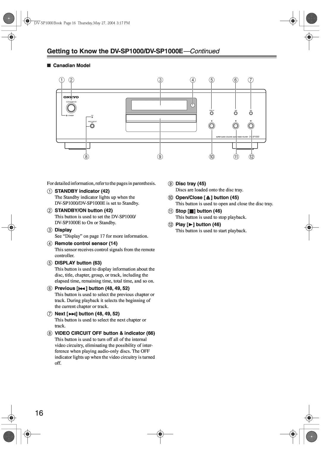 Onkyo DV-SP1000E instruction manual 