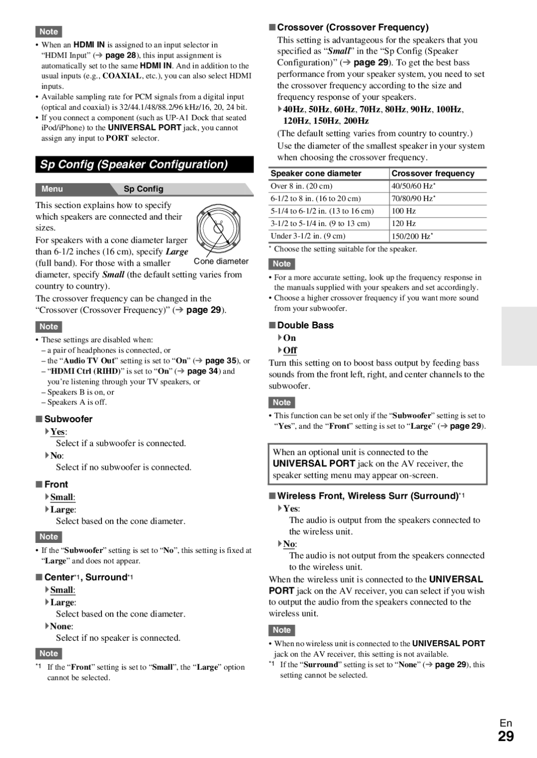 Onkyo HT-R390 instruction manual Sp Config Speaker Configuration 