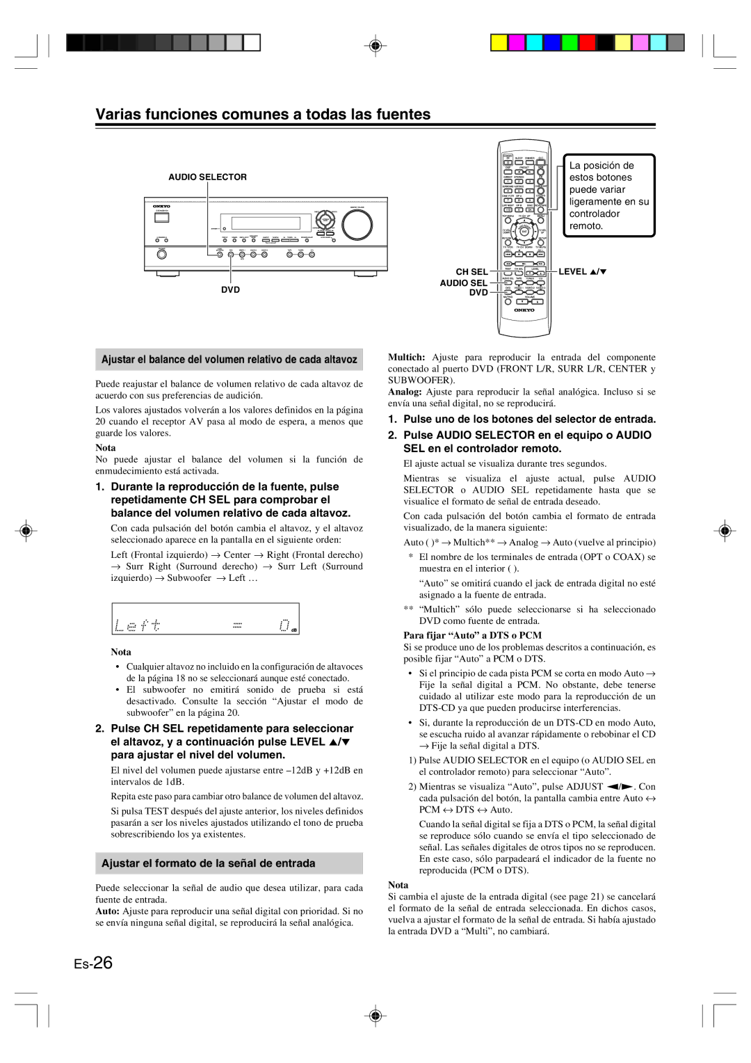 Onkyo HT-R420 manual Ajustar el formato de la señal de entrada 