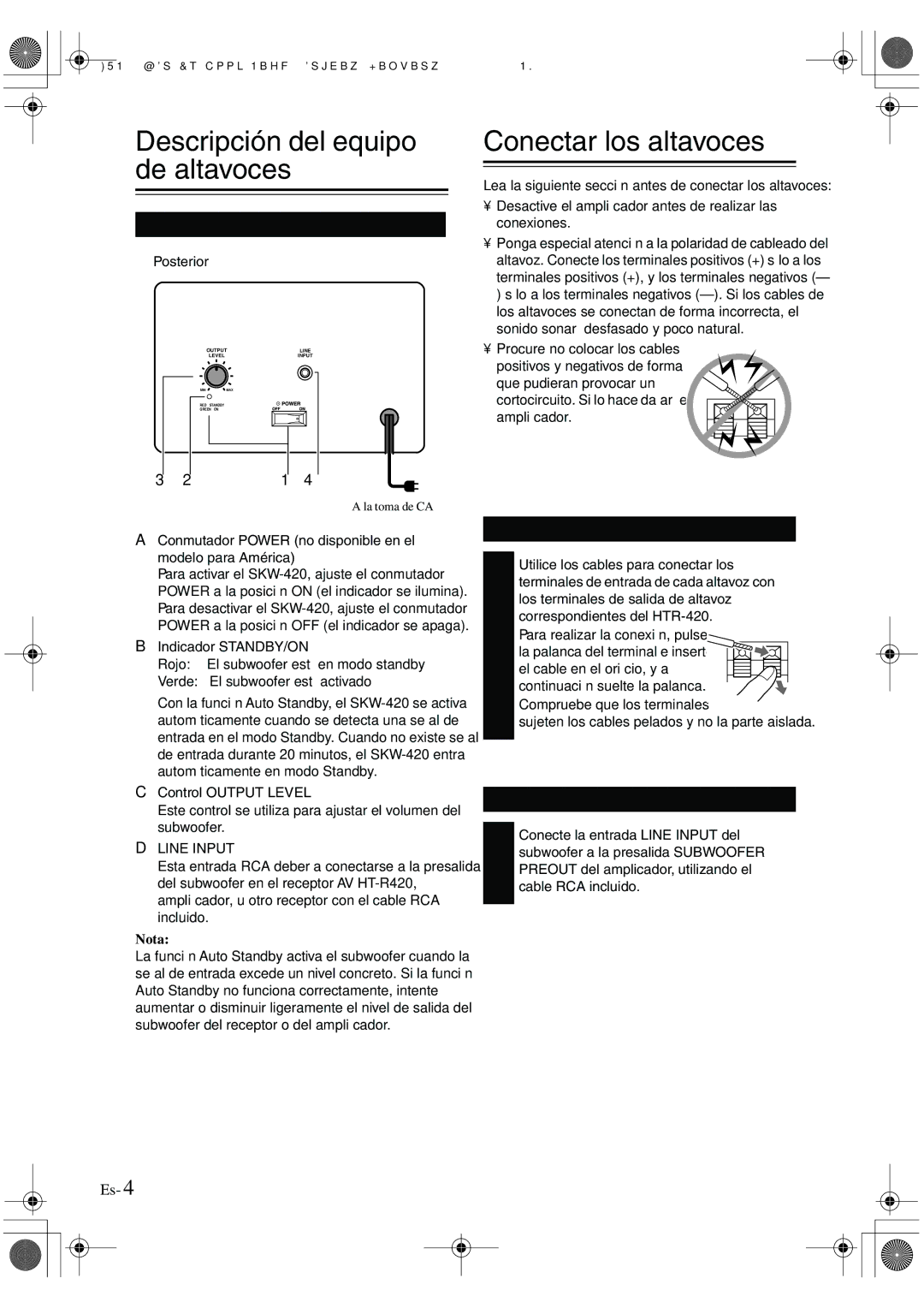 Onkyo HT-R420 manual Descripción del equipo de altavoces, Conectar los altavoces 