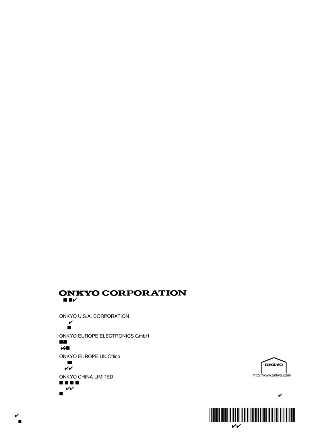 Onkyo HT-S3100, HT-S3105 instruction manual Onkyo U.S.A. Corporation, Onkyo China Limited 