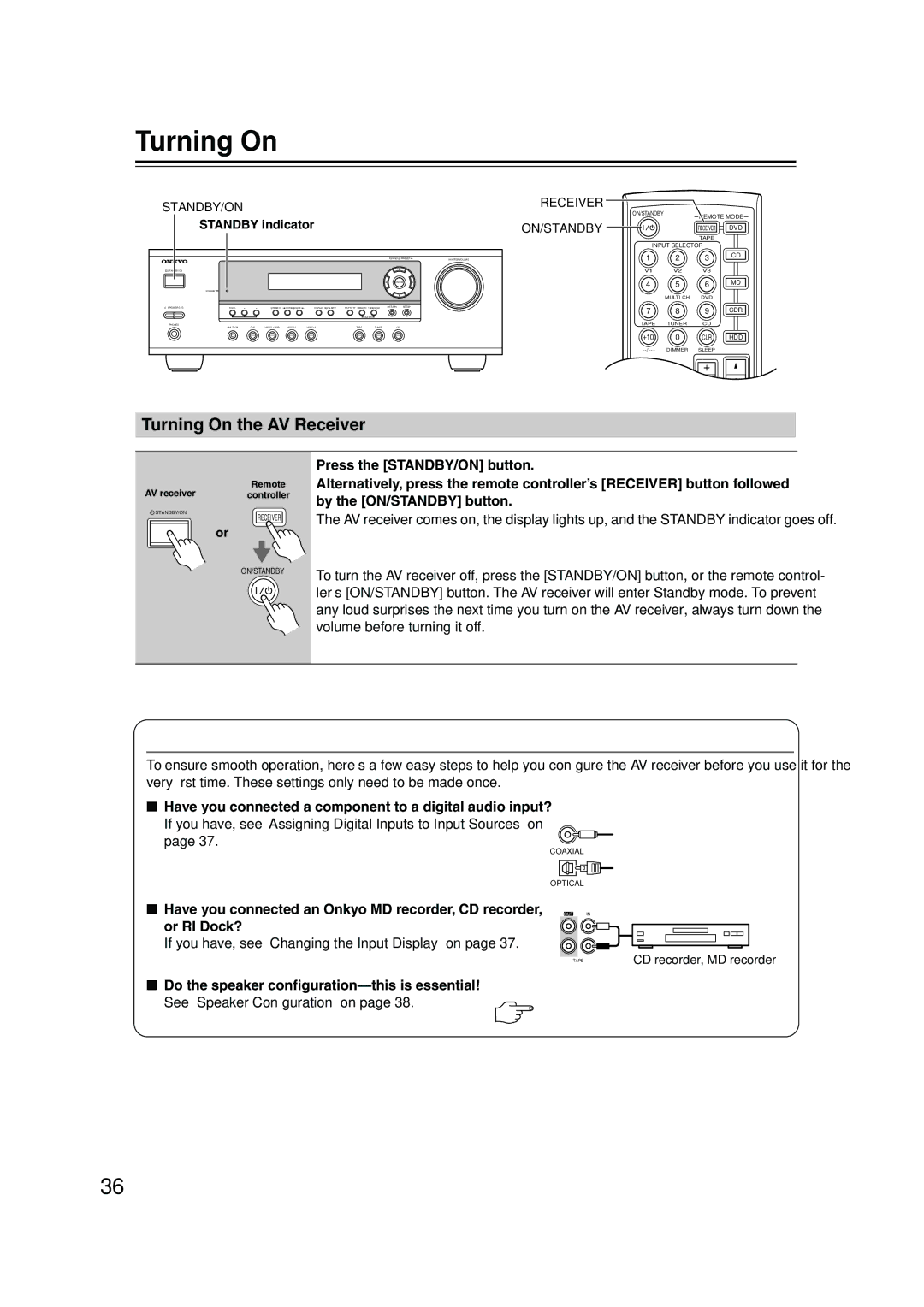 Onkyo HT-S4100 instruction manual Turning On the AV Receiver, Smooth Operation in a Few Easy Steps 