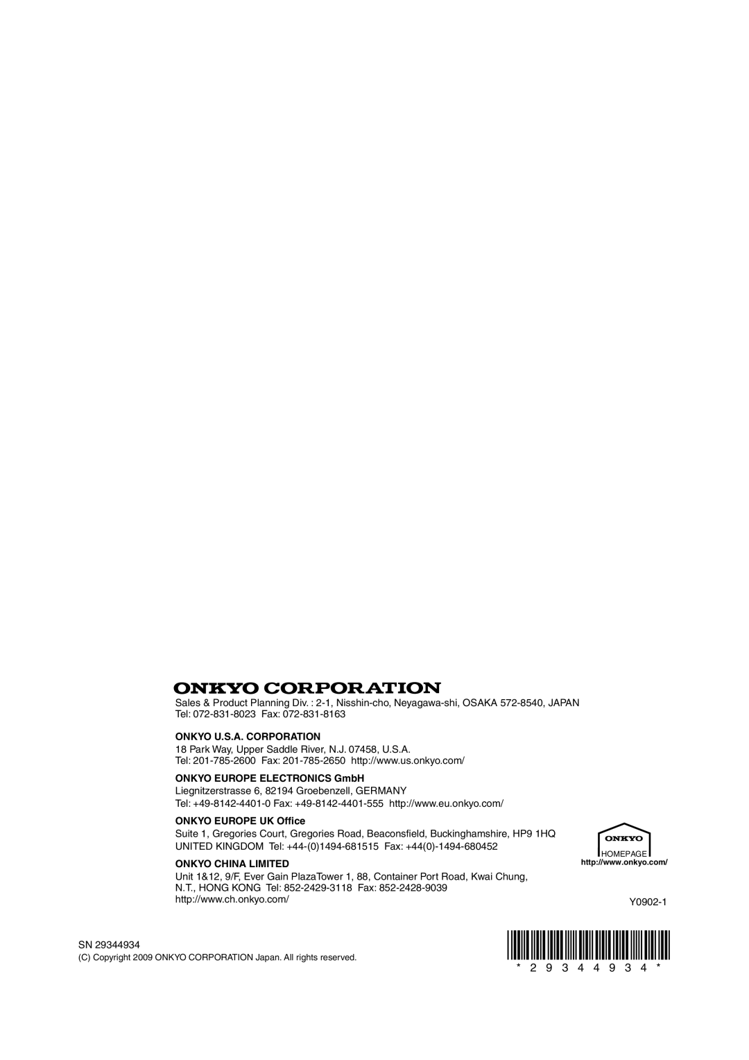 Onkyo HT-S5200 instruction manual 3 4 4 9 3 