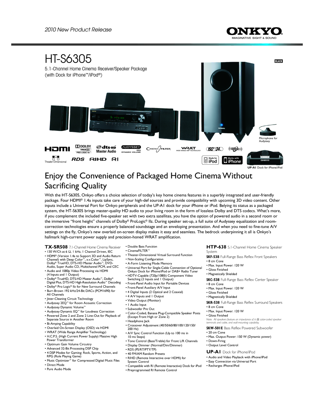 Onkyo HT-S6305 manual 