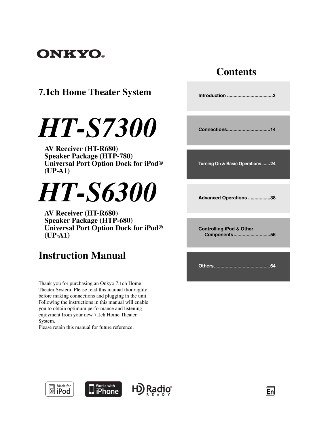 Onkyo HT-S7300 instruction manual 