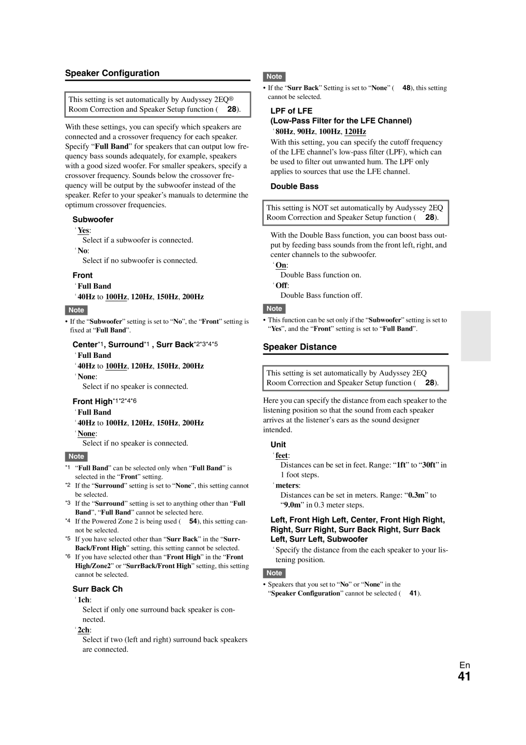 Onkyo HT-S7300 instruction manual Speaker Distance 