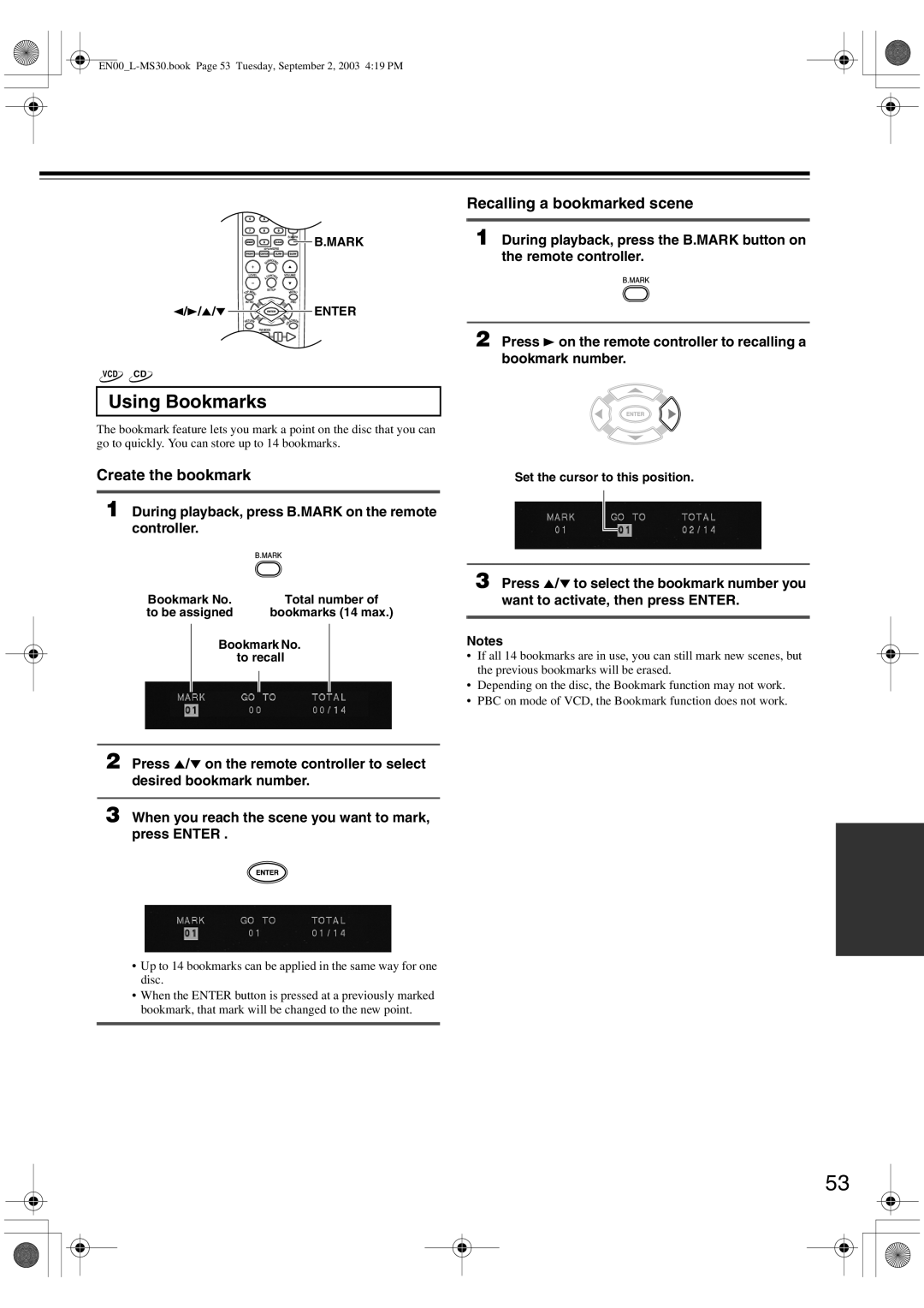 Onkyo L-MS30 instruction manual Set the cursor to this position 