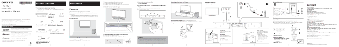 Onkyo LS-B50 instruction manual 