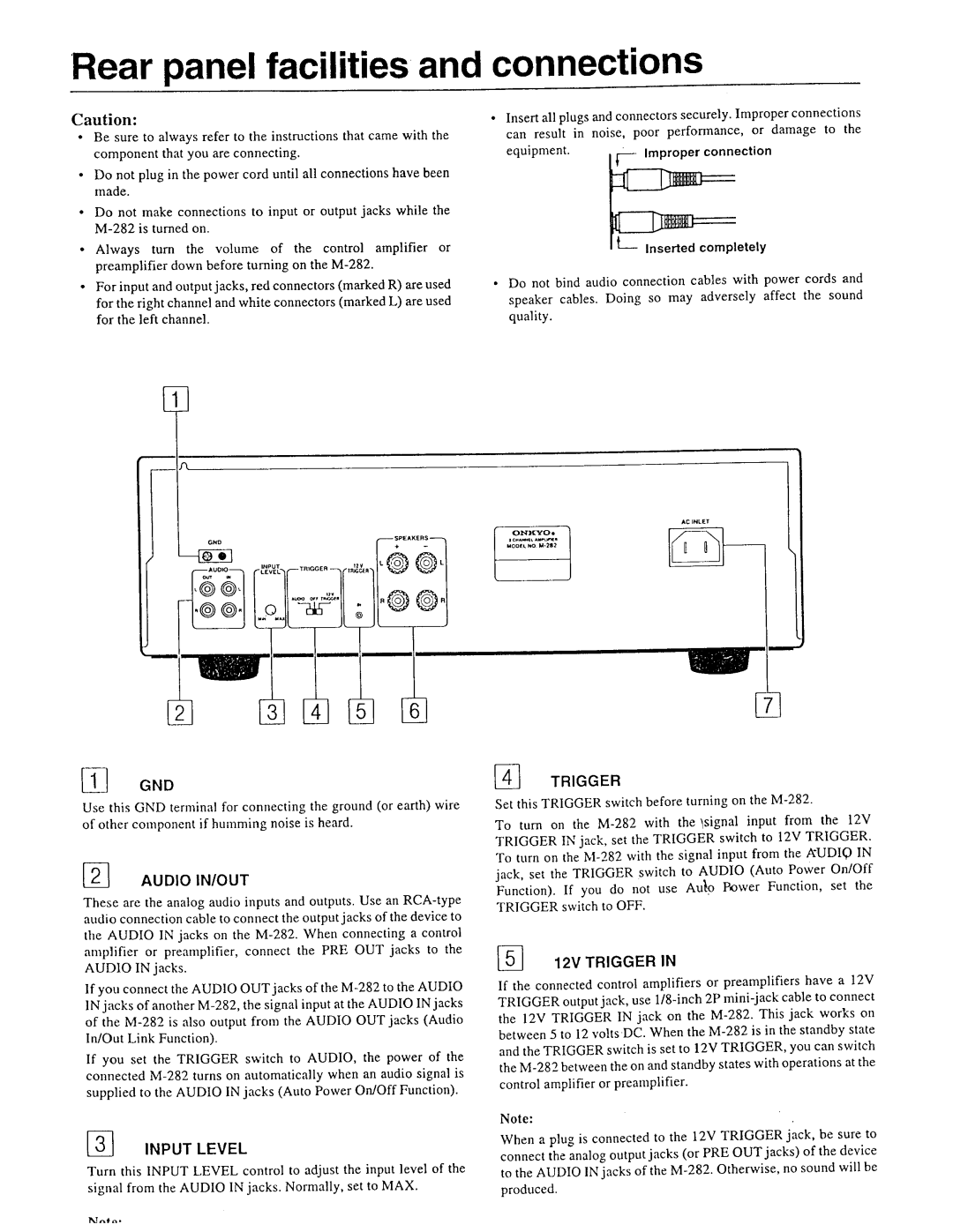 Onkyo M-282 manual 