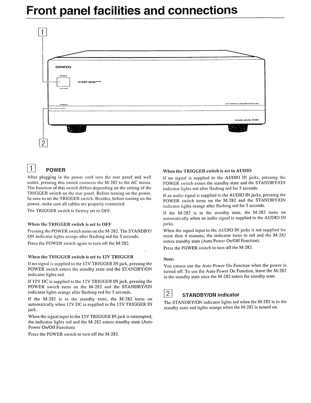 Onkyo M-282 manual 