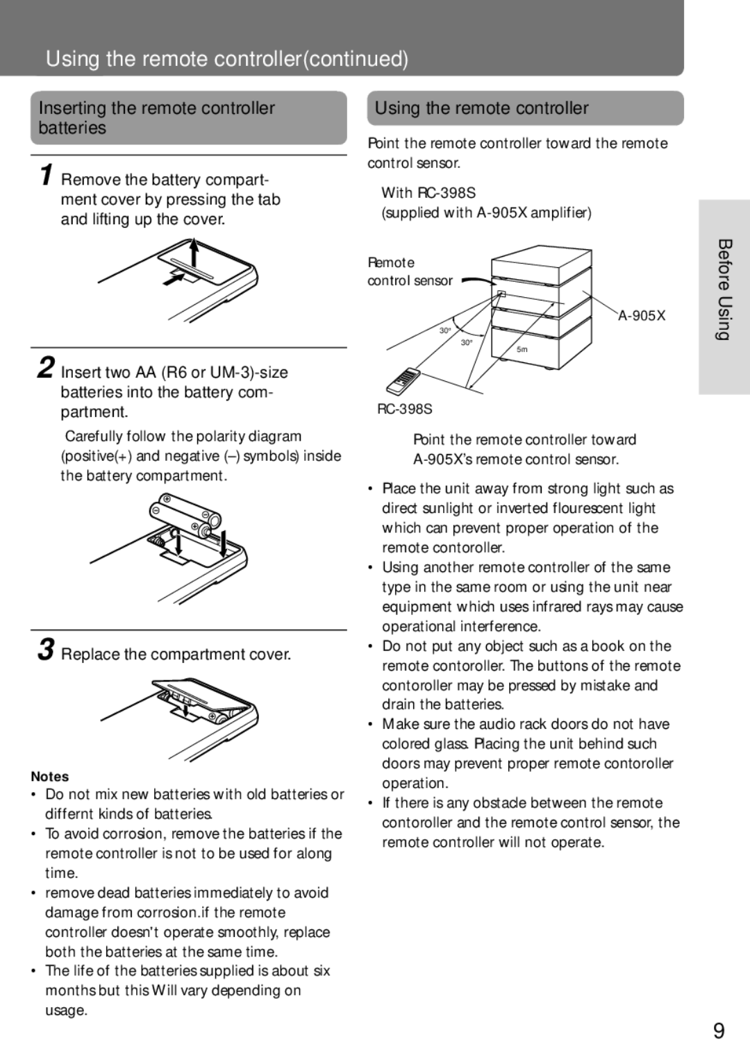 Onkyo MD-105X manual Using the remote controller 