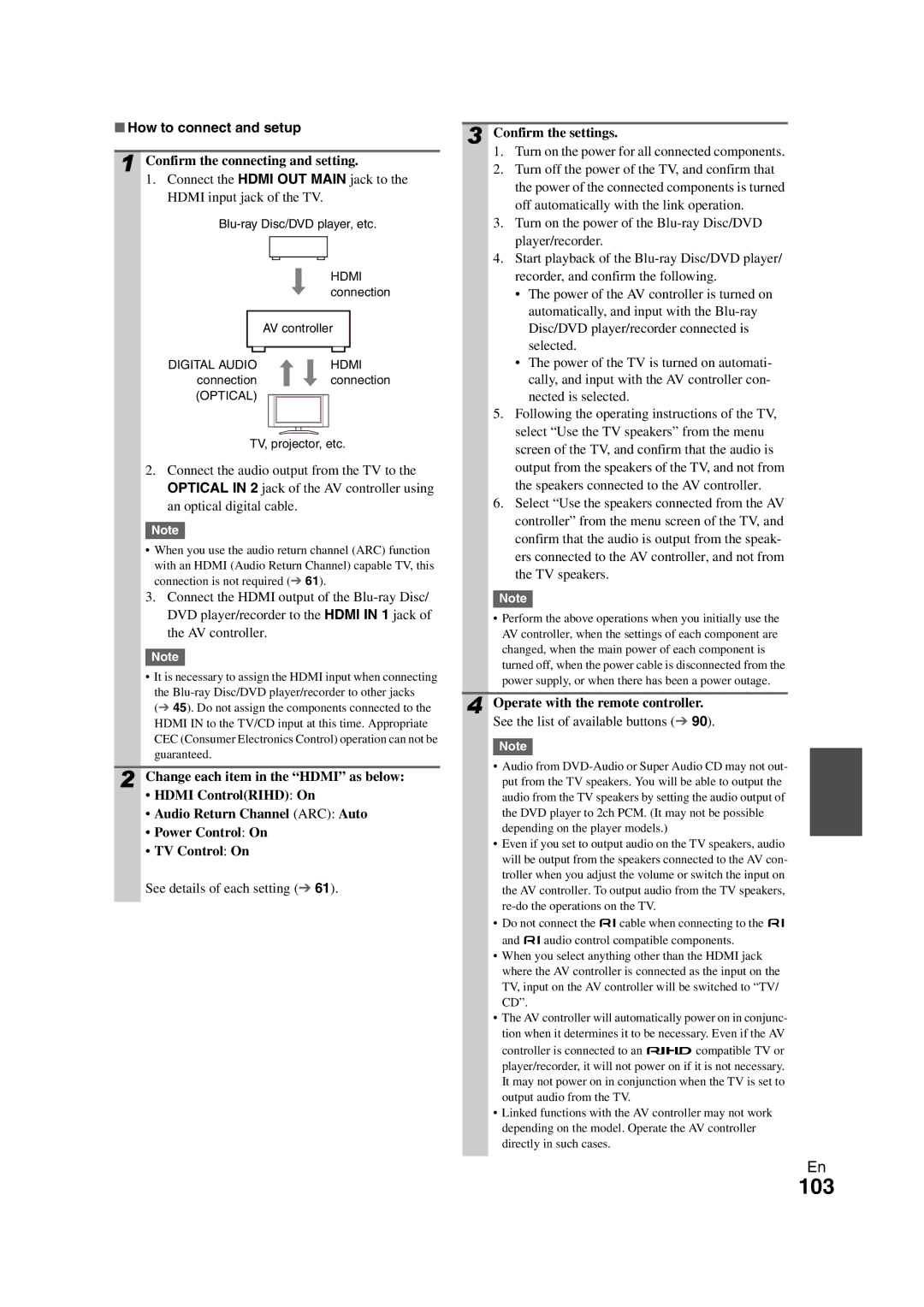 Onkyo PR-SC5508 instruction manual How to connect and setup, Confirm the connecting and setting, Confirm the settings 