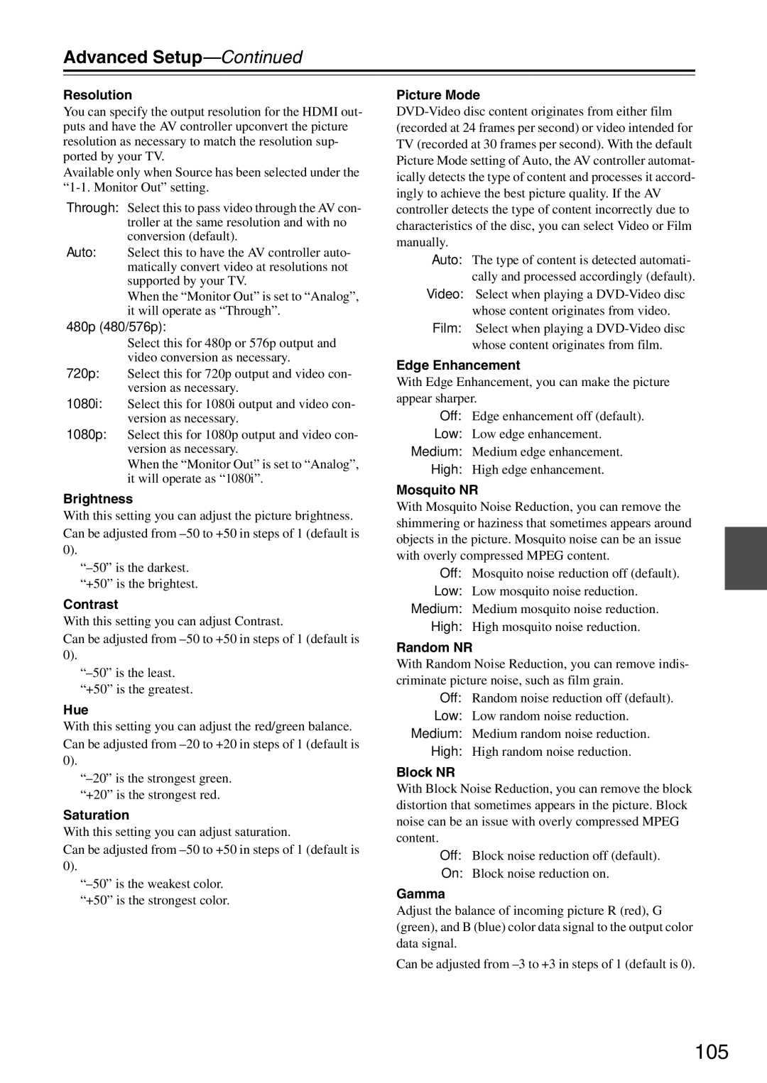 Onkyo PR-SC886 instruction manual 105 