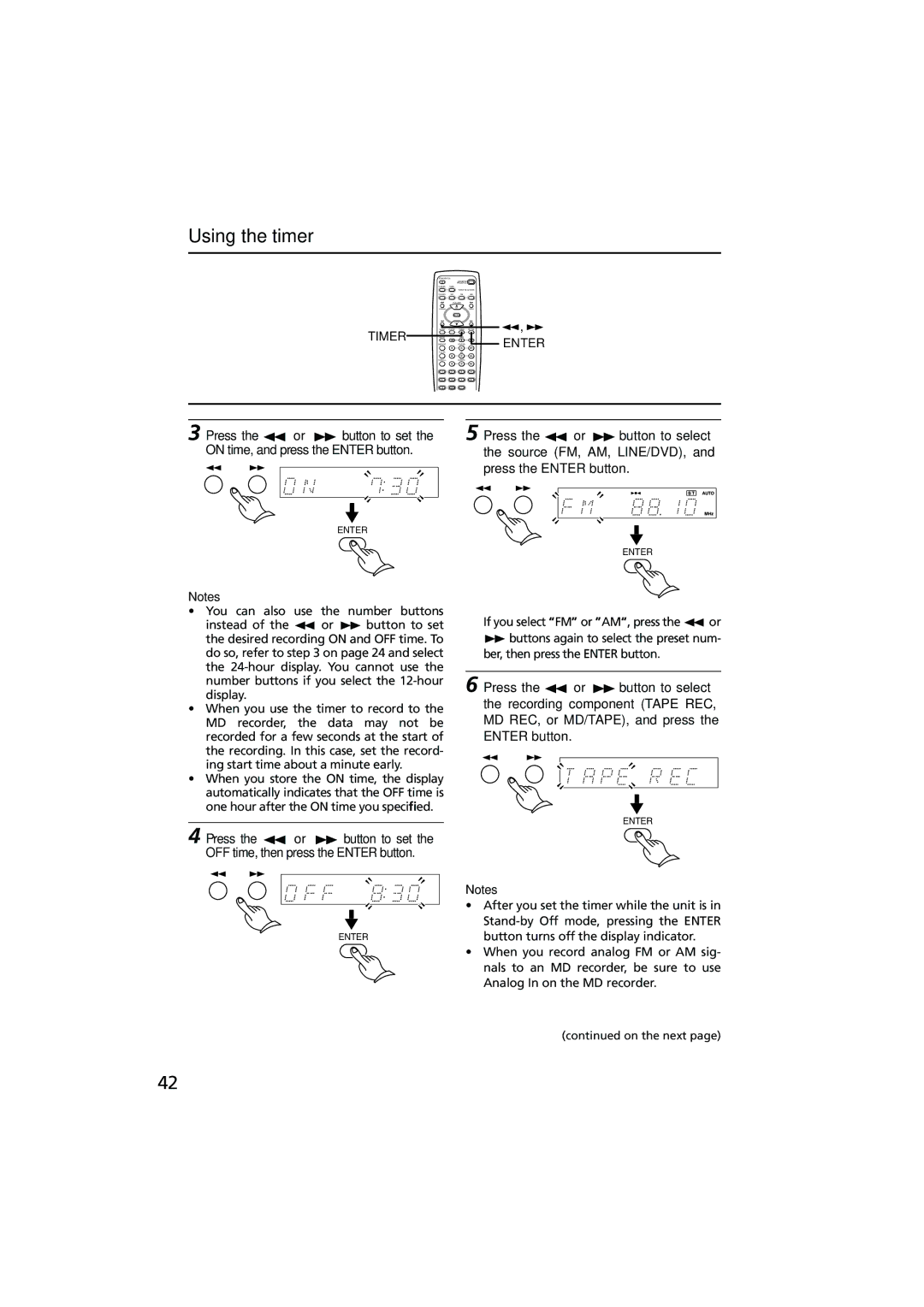 Onkyo R-801A instruction manual Button to select 