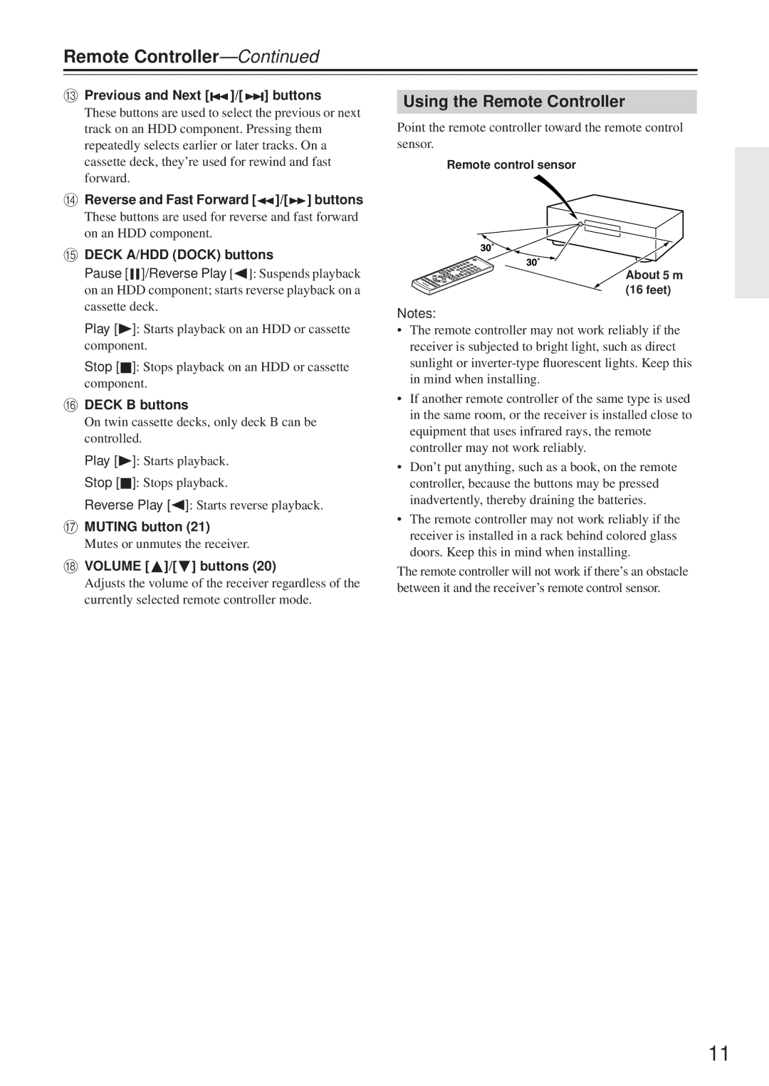 Onkyo TX-8255 instruction manual Using the Remote Controller 