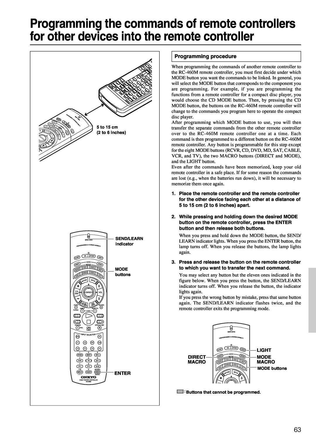 Onkyo TX-DS898 instruction manual Programming procedure 