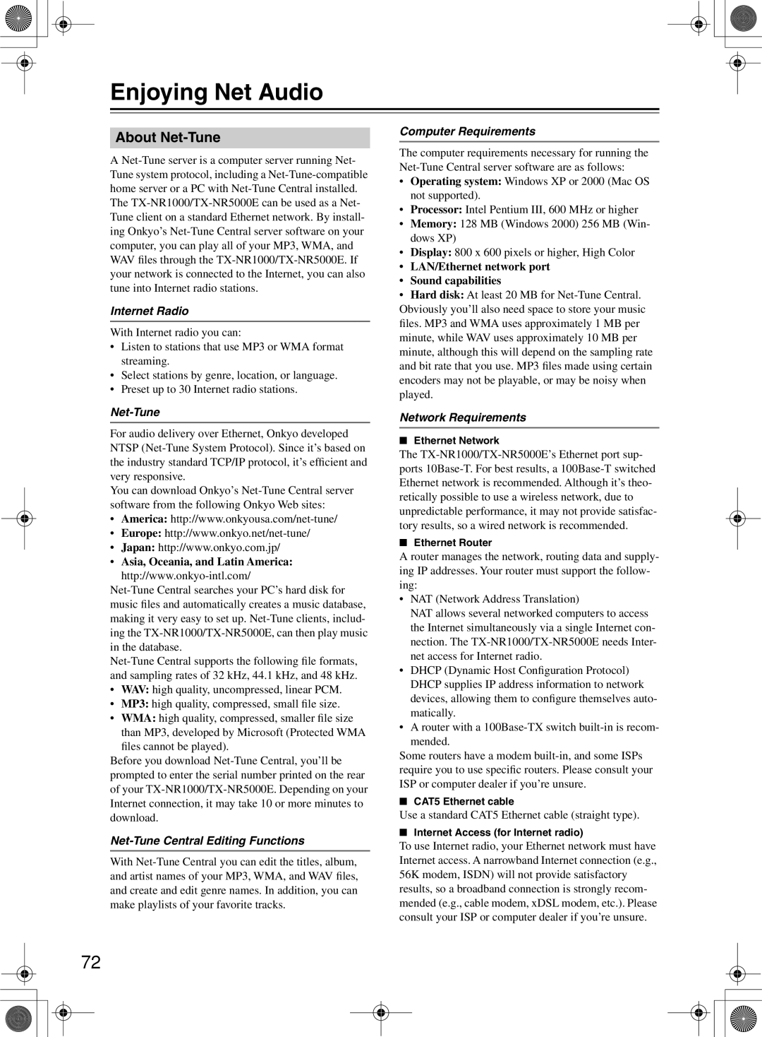 Onkyo TX-NR1000 instruction manual Enjoying Net Audio, About Net-Tune 