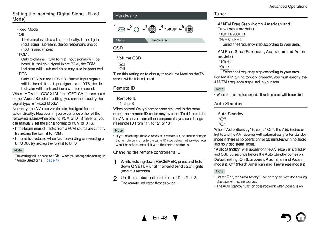 Onkyo TX-NR414 instruction manual En-48, Hardware 