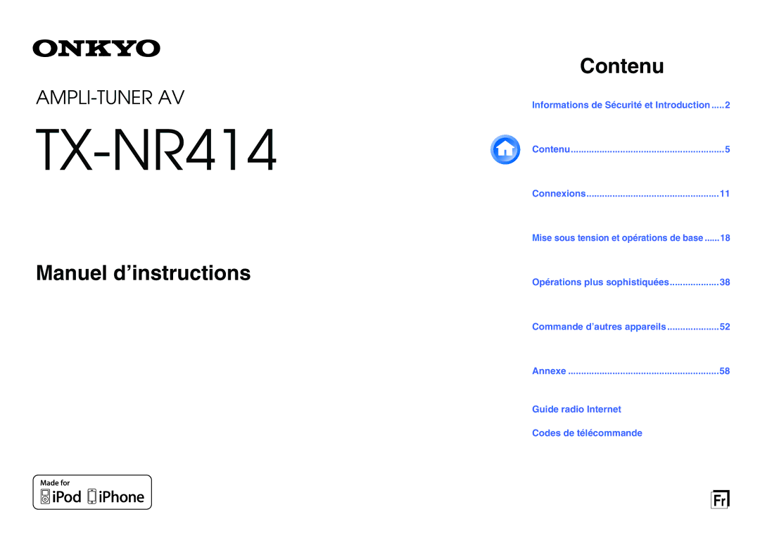 Onkyo TX-NR414 manual 