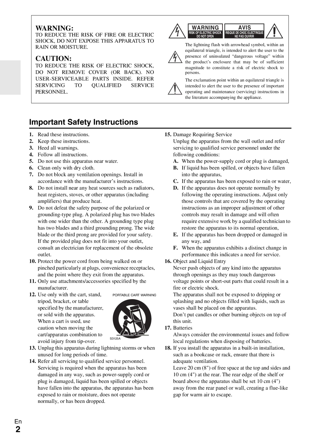 Onkyo TX-NR5009 Local regulations when disposing of batteries, 10 cm 4 at the rear. The rear edge of the shelf or 