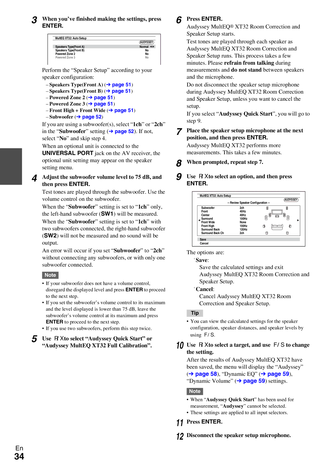 Onkyo TX-NR5009 instruction manual When you’ve finished making the settings, press, ` Save, ` Cancel 