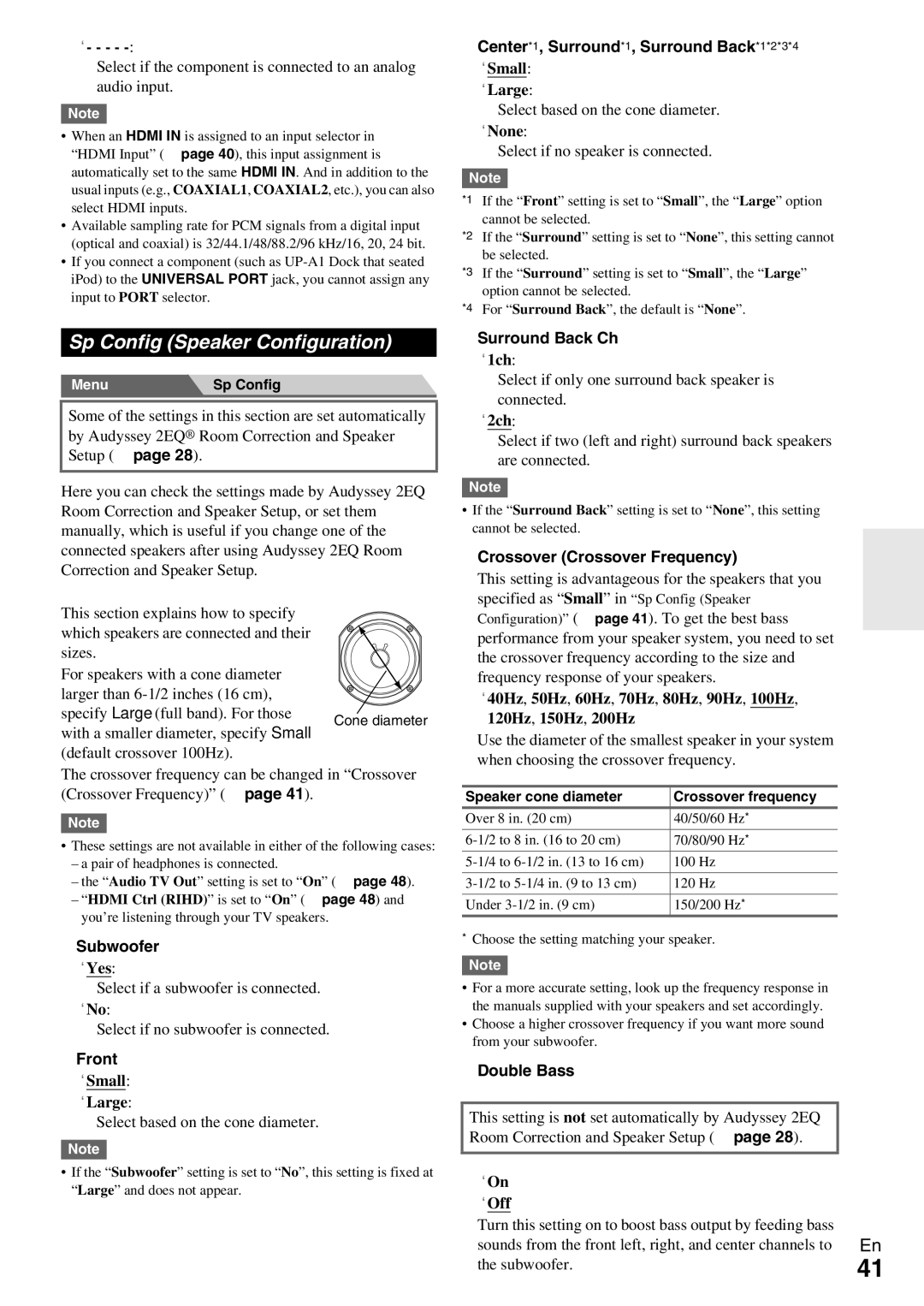 Onkyo TX-NR509 instruction manual Sp Config Speaker Configuration 