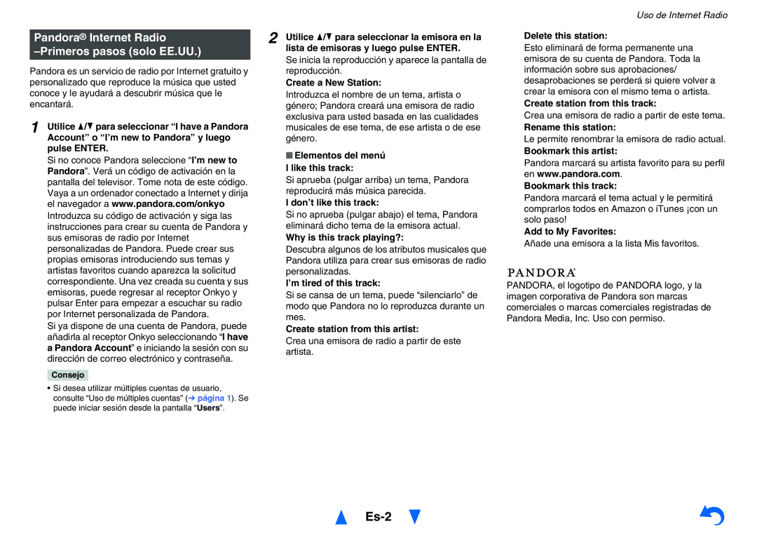 Onkyo TX-NR626 instruction manual Es-2, Primeros pasos solo EE.UU 