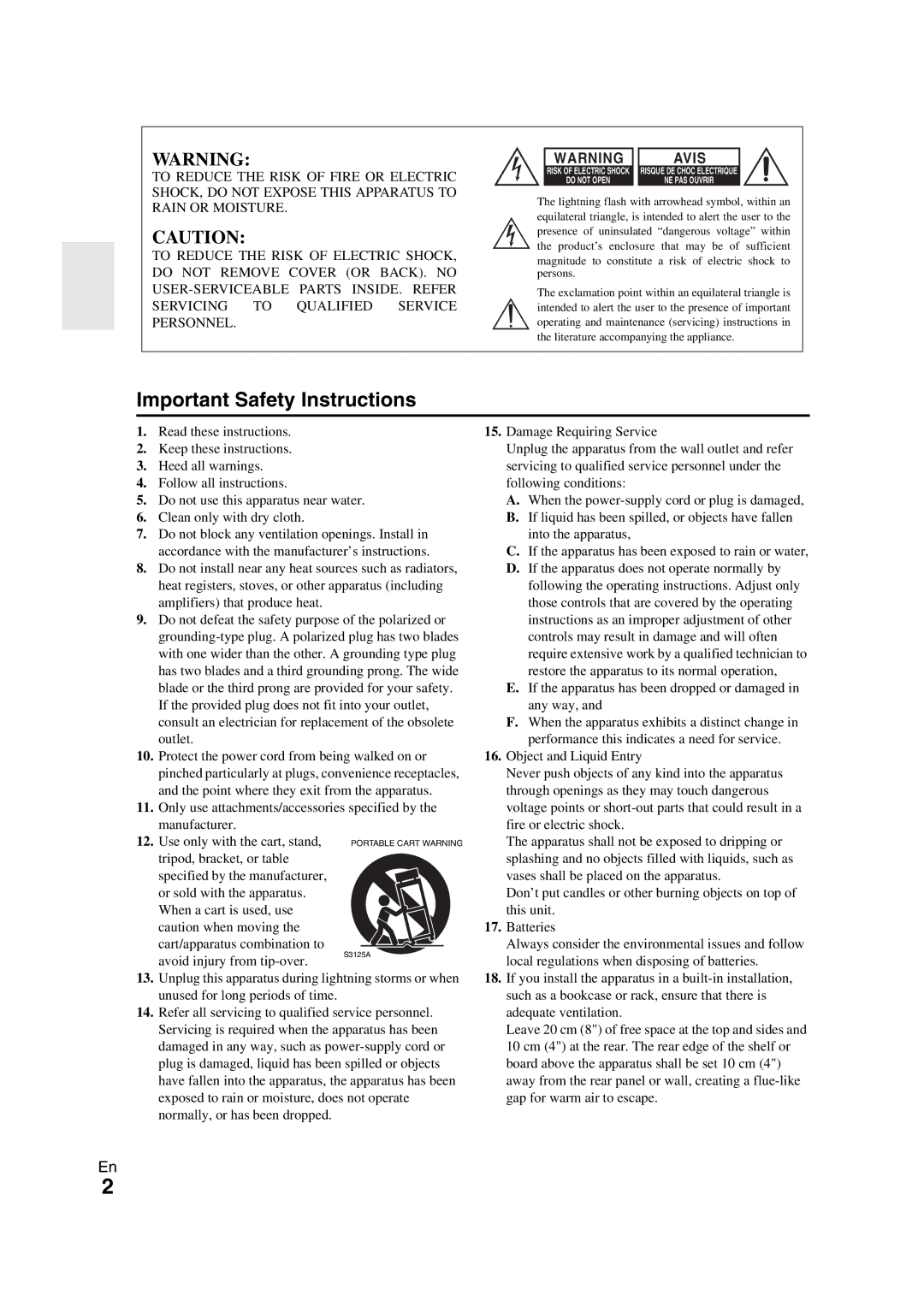 Onkyo TX-NR709 Local regulations when disposing of batteries, 10 cm 4 at the rear. The rear edge of the shelf or 