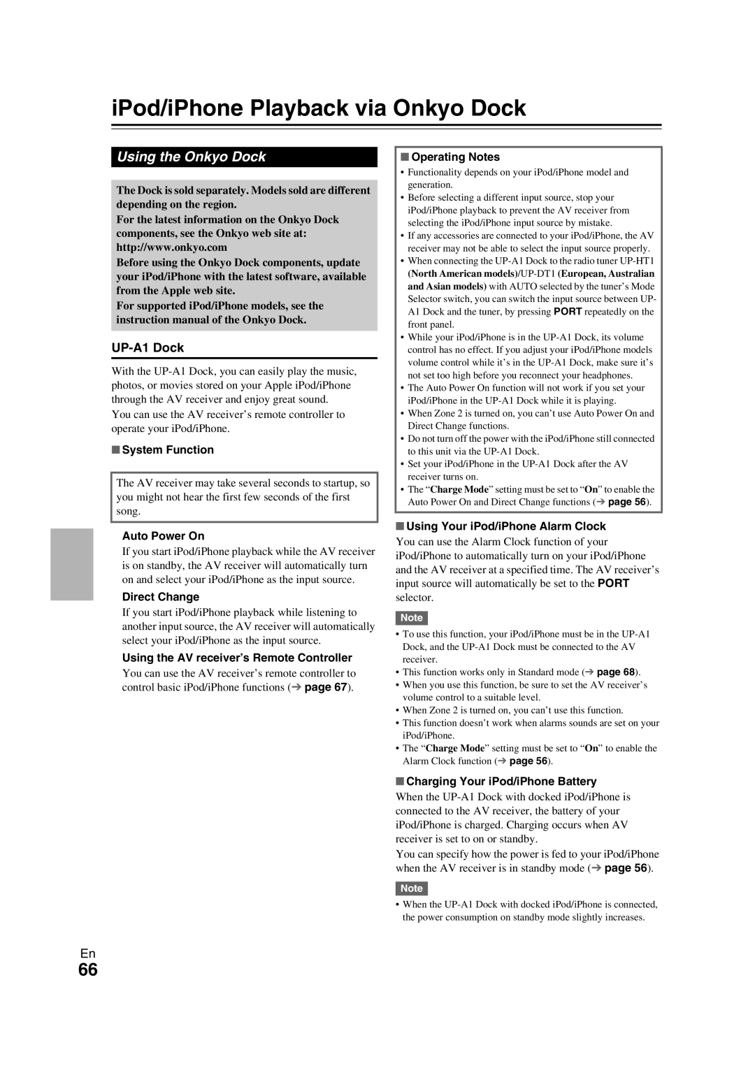 Onkyo TX-NR709 instruction manual IPod/iPhone Playback via Onkyo Dock, Using the Onkyo Dock, UP-A1 Dock 