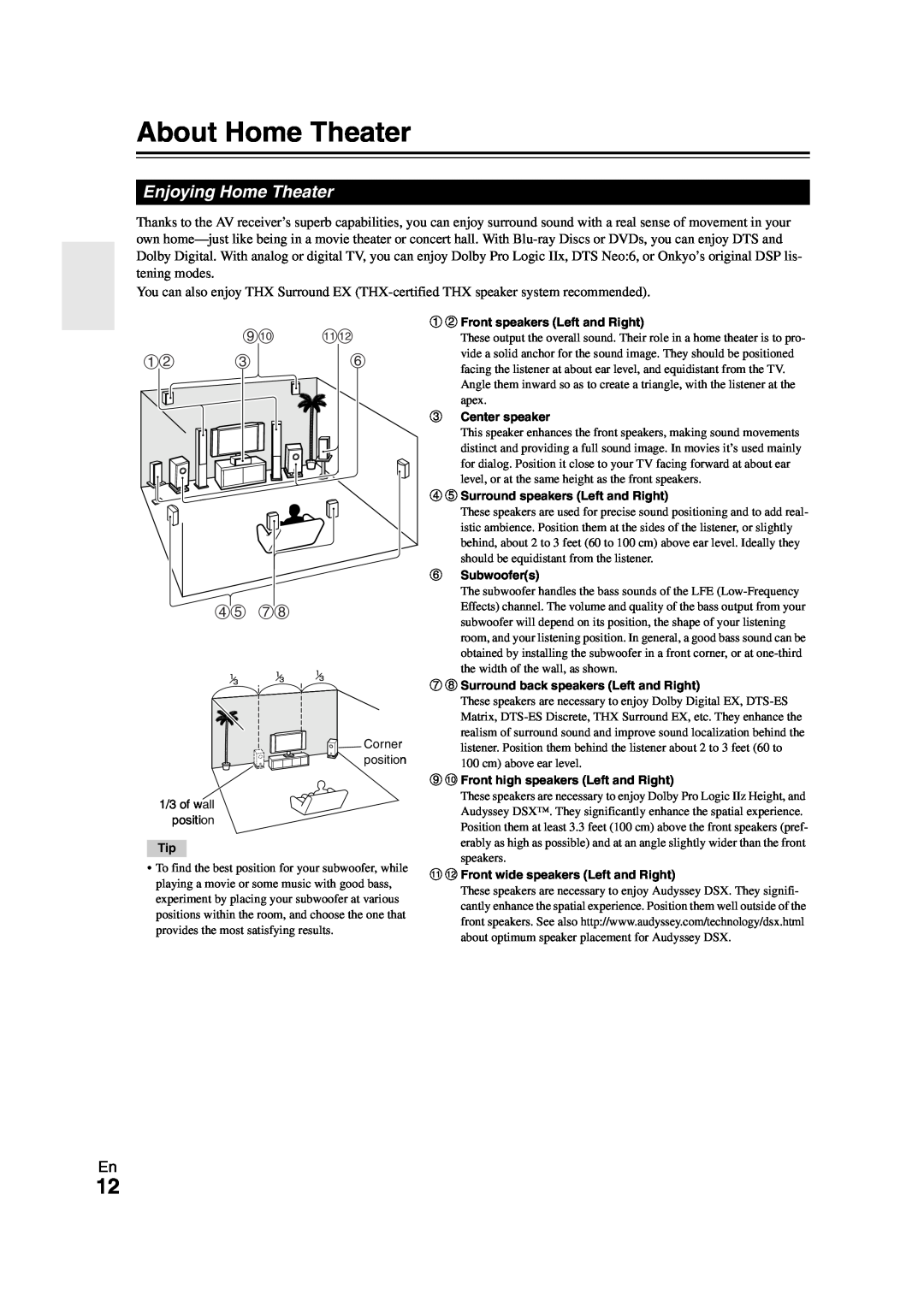 Onkyo TX-NR808 instruction manual About Home Theater, Enjoying Home Theater, ij kl, de gh 