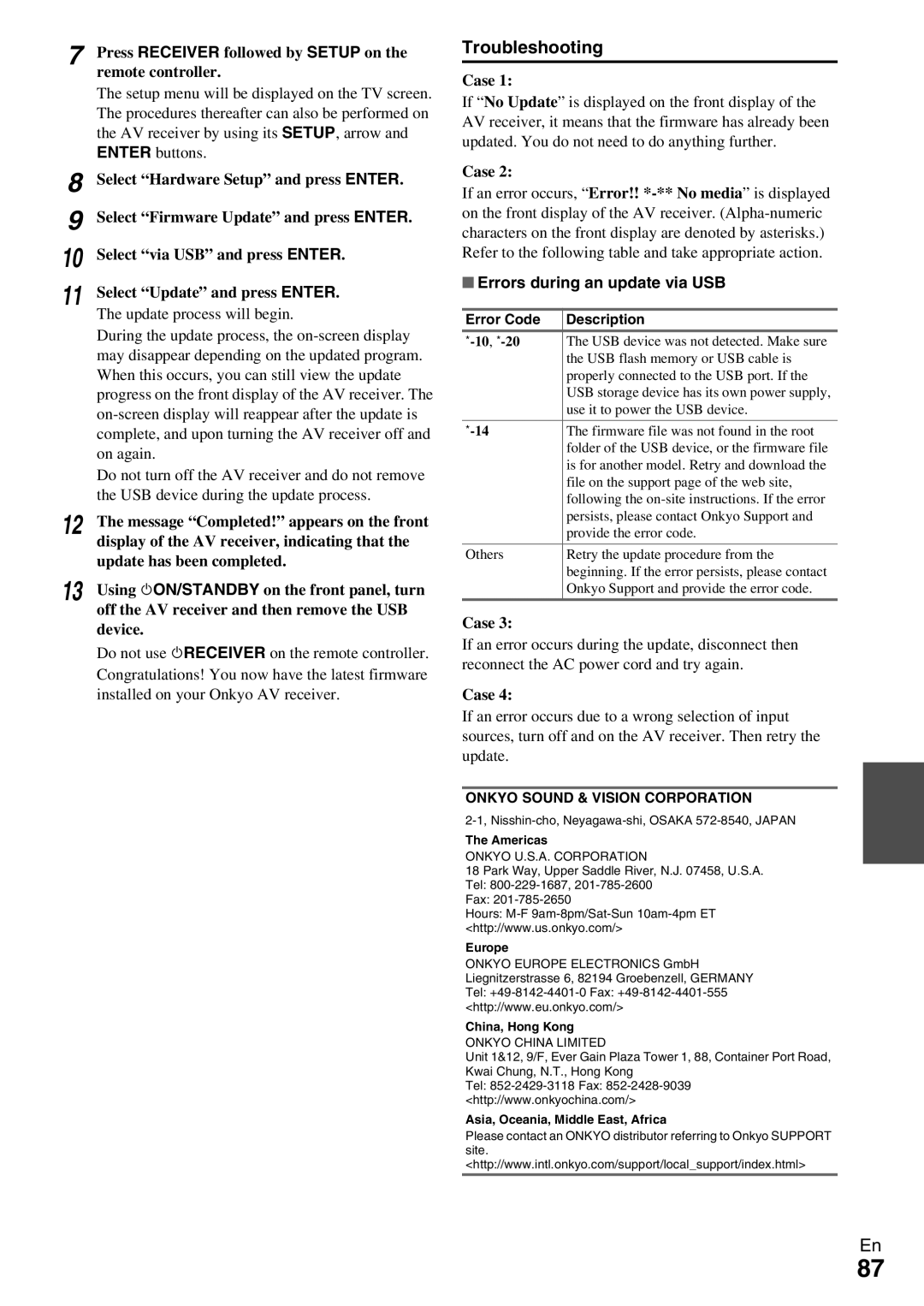 Onkyo TX-NR809 instruction manual Press Receiver followed by Setup on Remote controller, Select via USB and press Enter 