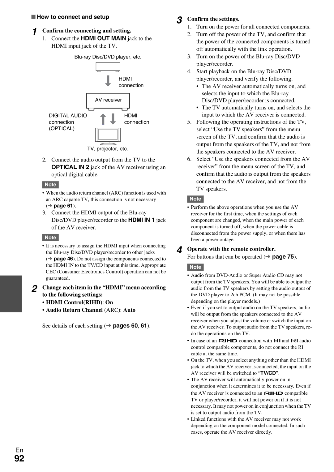 Onkyo TX-NR809 instruction manual How to connect and setup, Confirm the connecting and setting, Confirm the settings 