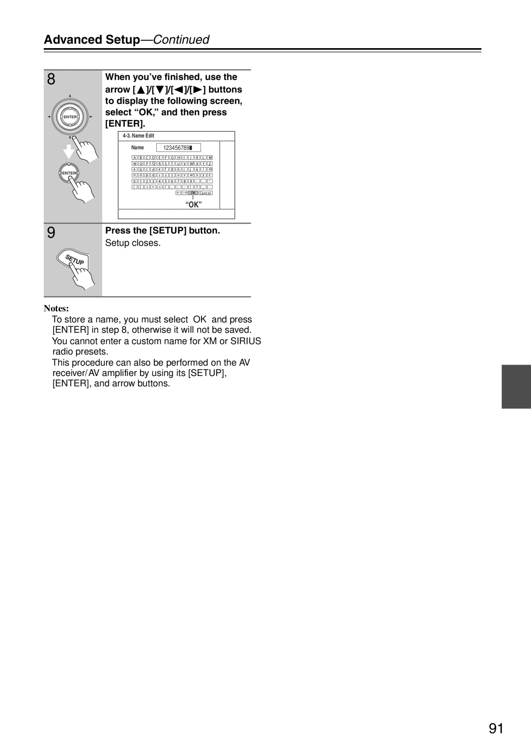 Onkyo TX-SA705 instruction manual 123456789 