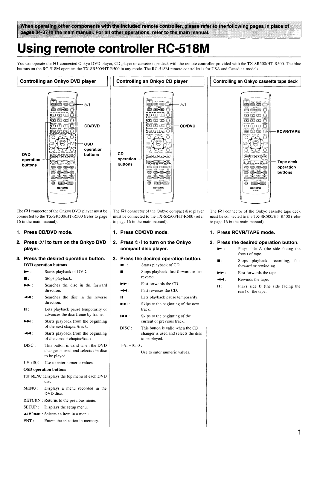 Onkyo TX-SR500 appendix 