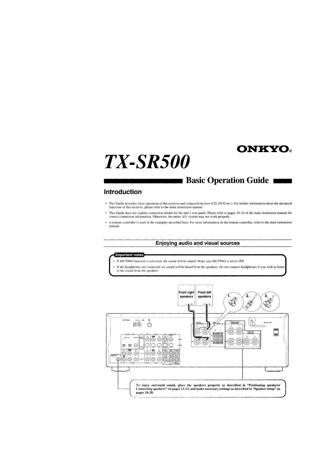 Onkyo TX-SR500 appendix 