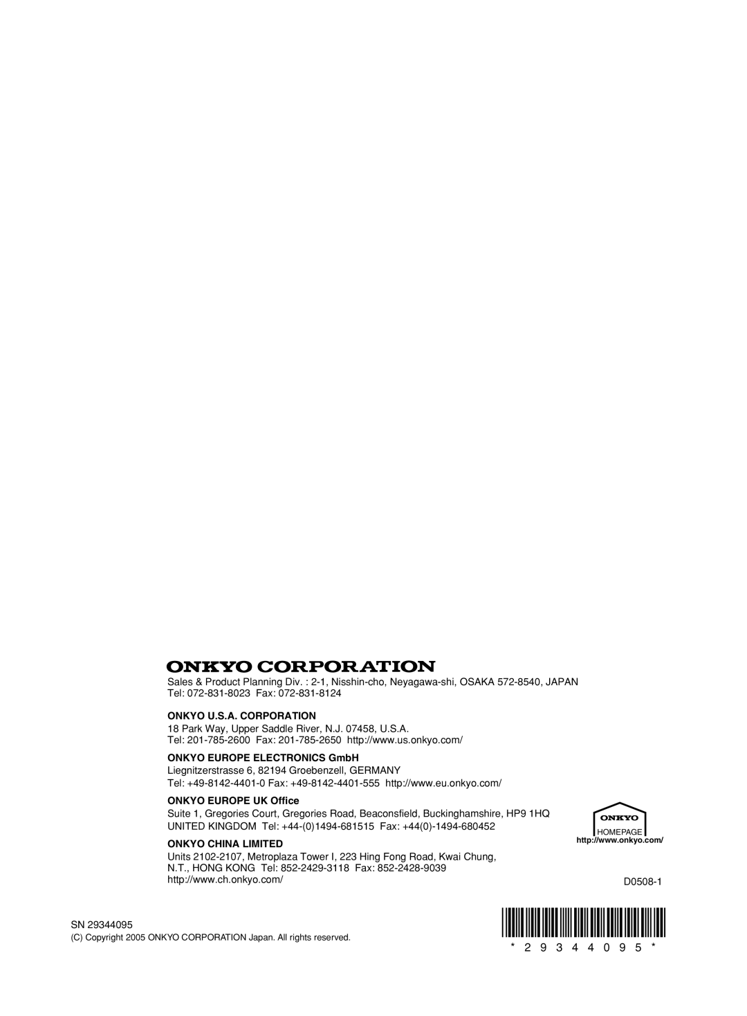 Onkyo TX-SR603X instruction manual 3 4 4 0 9 