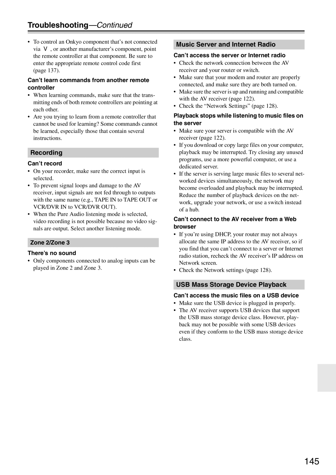 Onkyo TX-SR876 instruction manual 145 