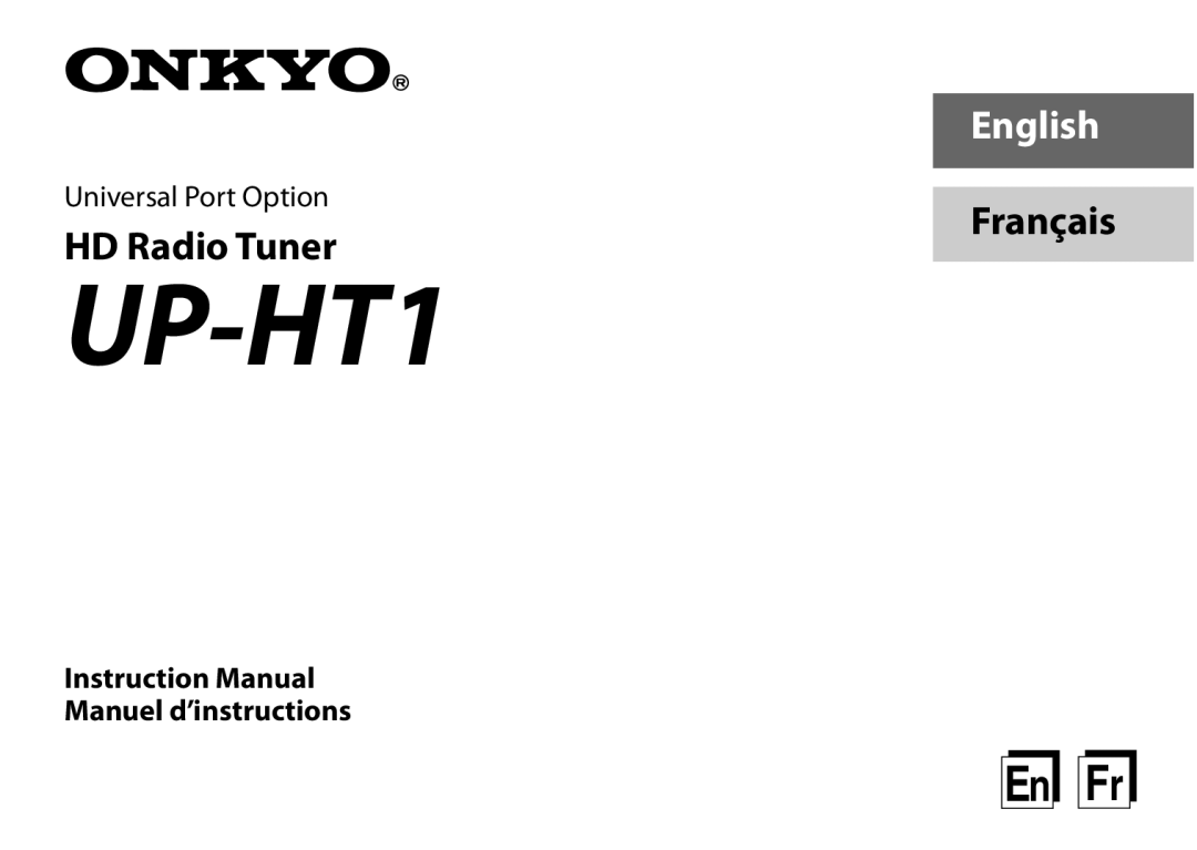 Onkyo I0905-1, 29400046 instruction manual Français, HD Radio Tuner, UP-HT1, English, Universal Port Option 