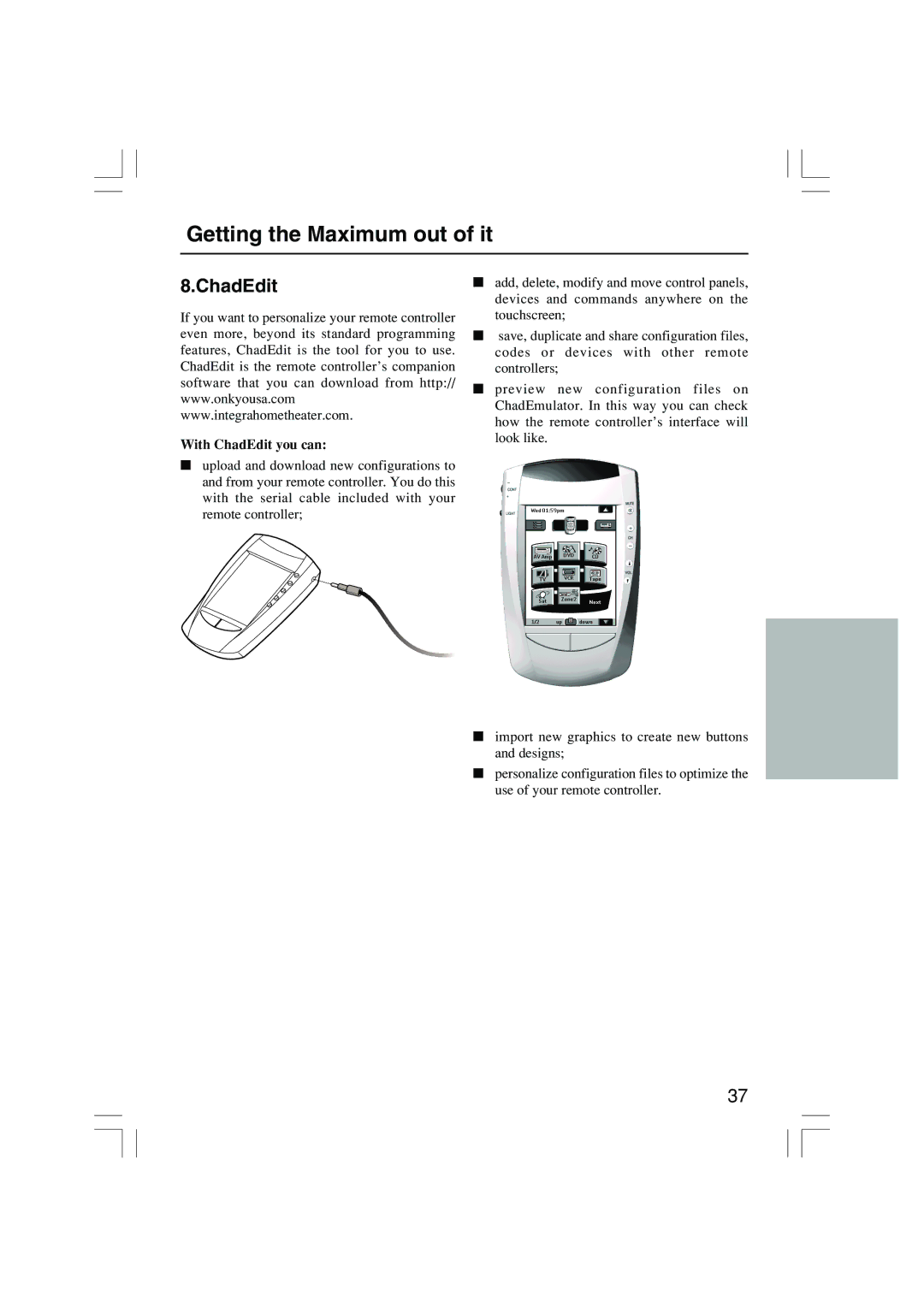 Onkyo USR-5RF instruction manual With ChadEdit you can 