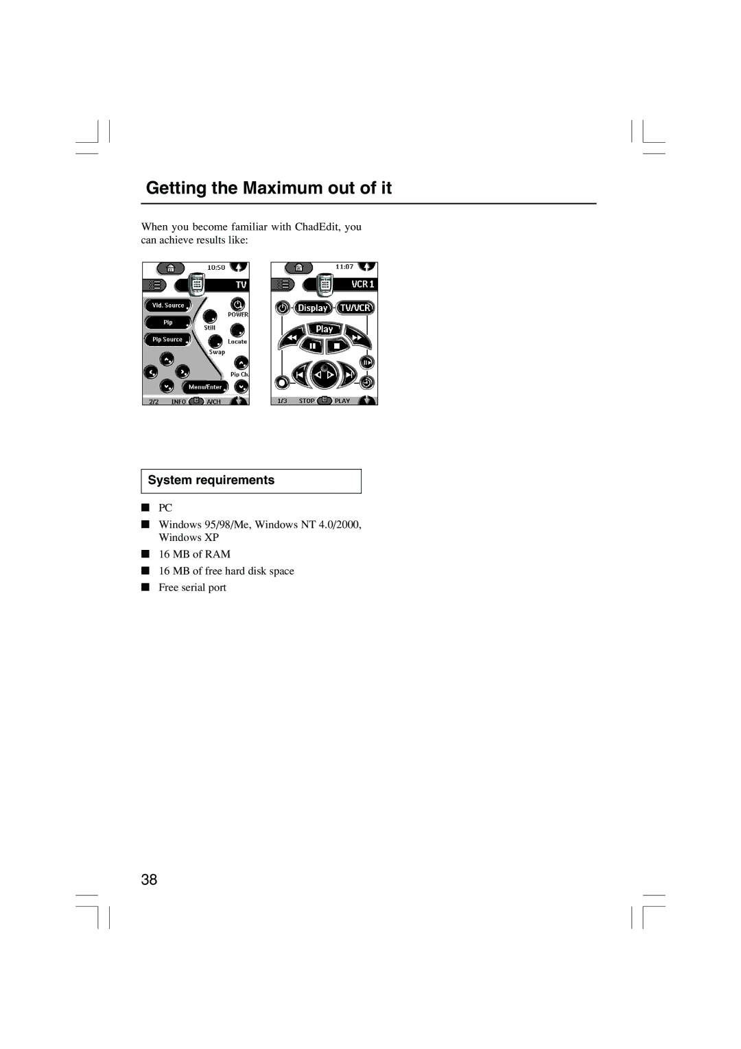 Onkyo USR-5RF instruction manual System requirements 