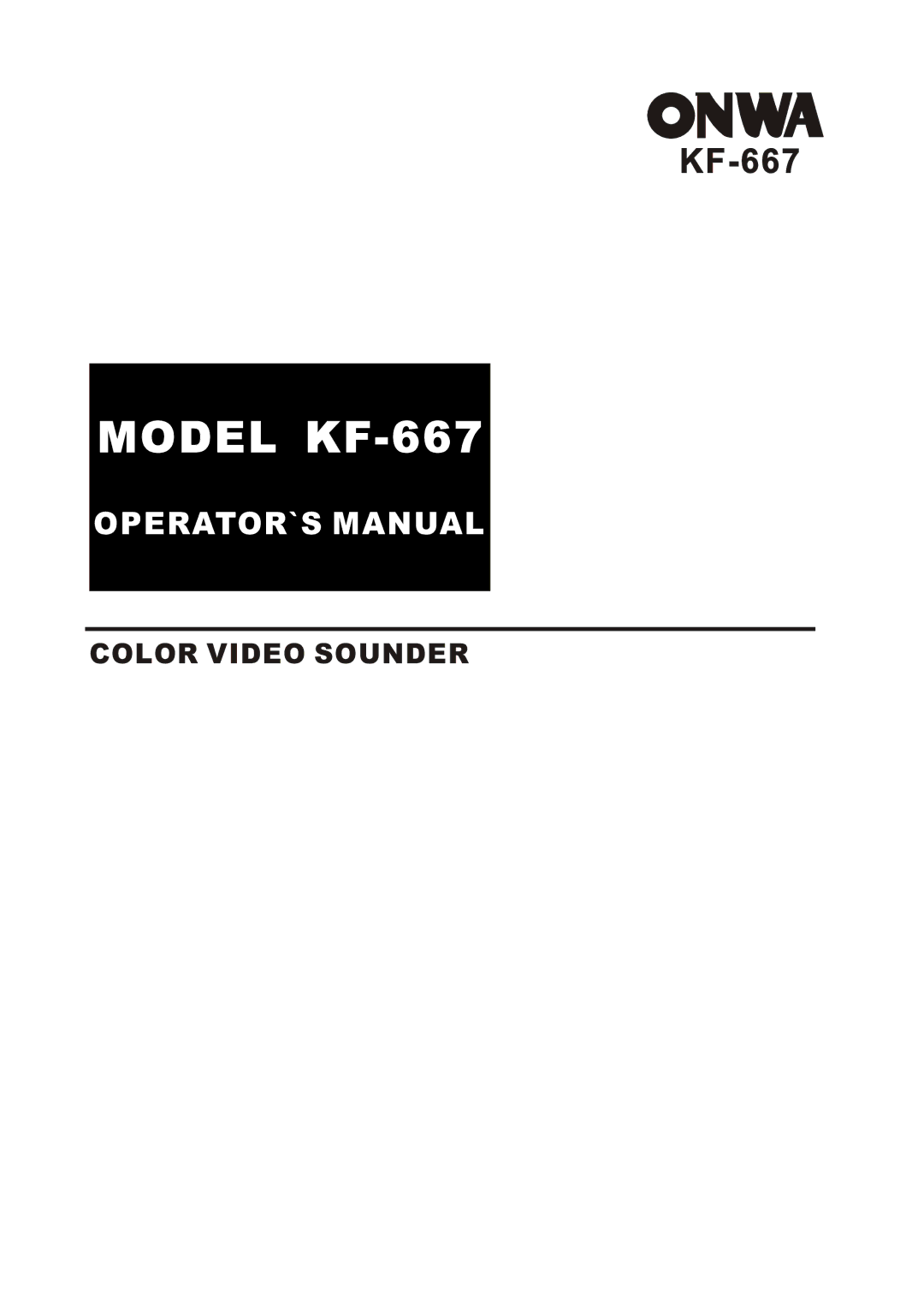 Onwa manual Model KF-667 