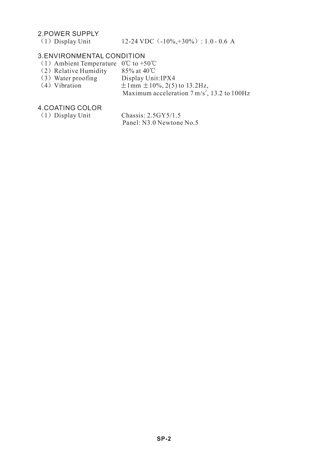 Onwa KF-667 manual Power Supply 